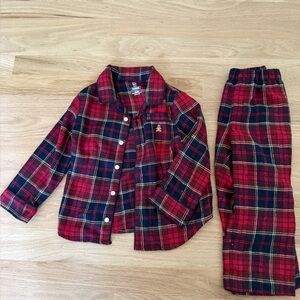GAP Kids Red Plaid Pajama Set